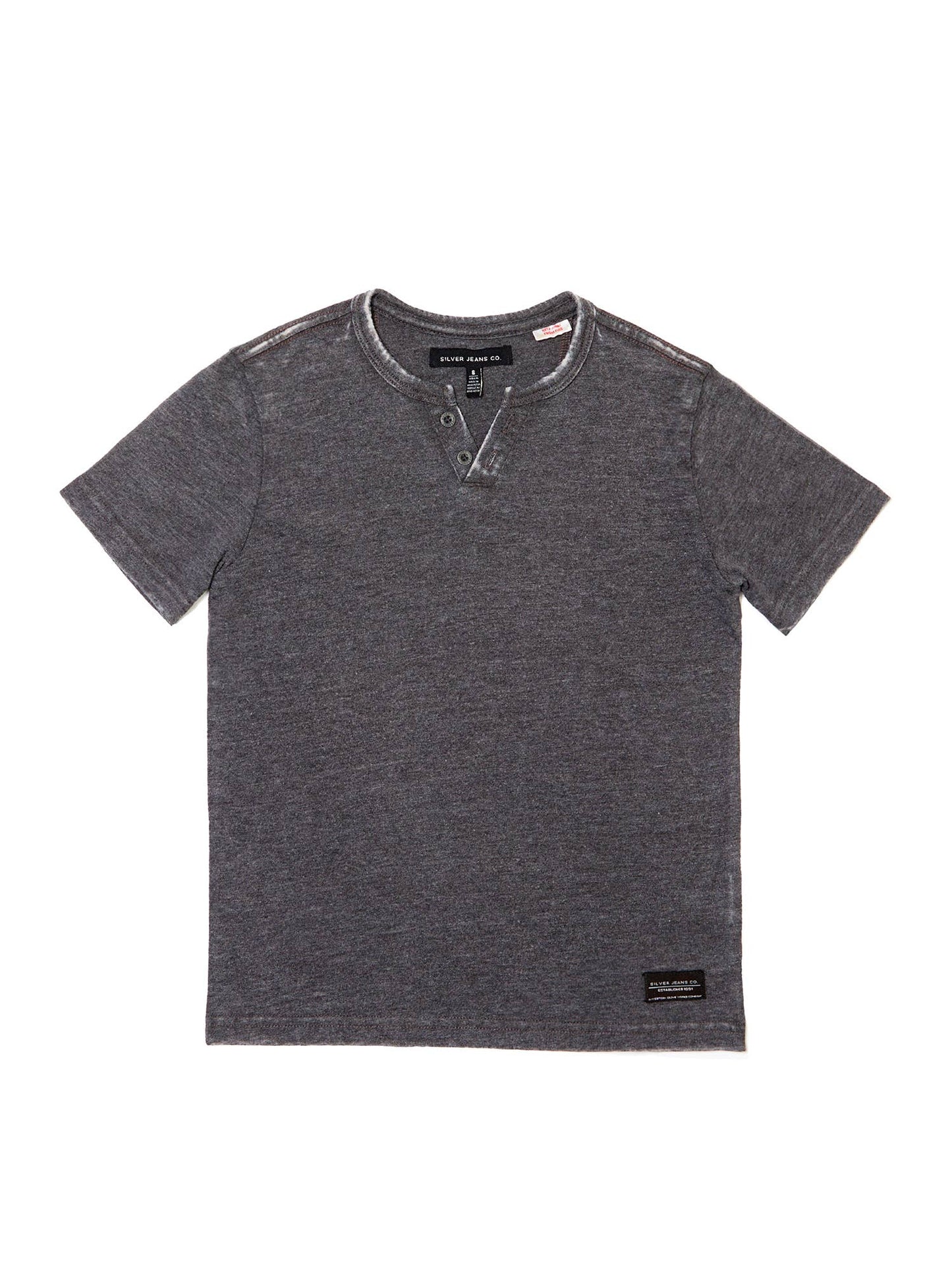 Boys Notch Neck Acid Wash
