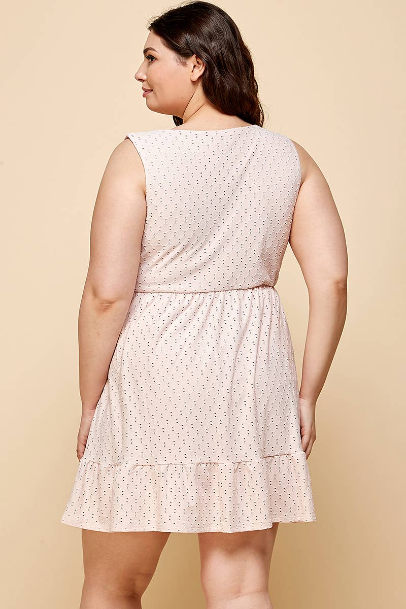 Curvy Sleeveless Eyelet Tank Dress