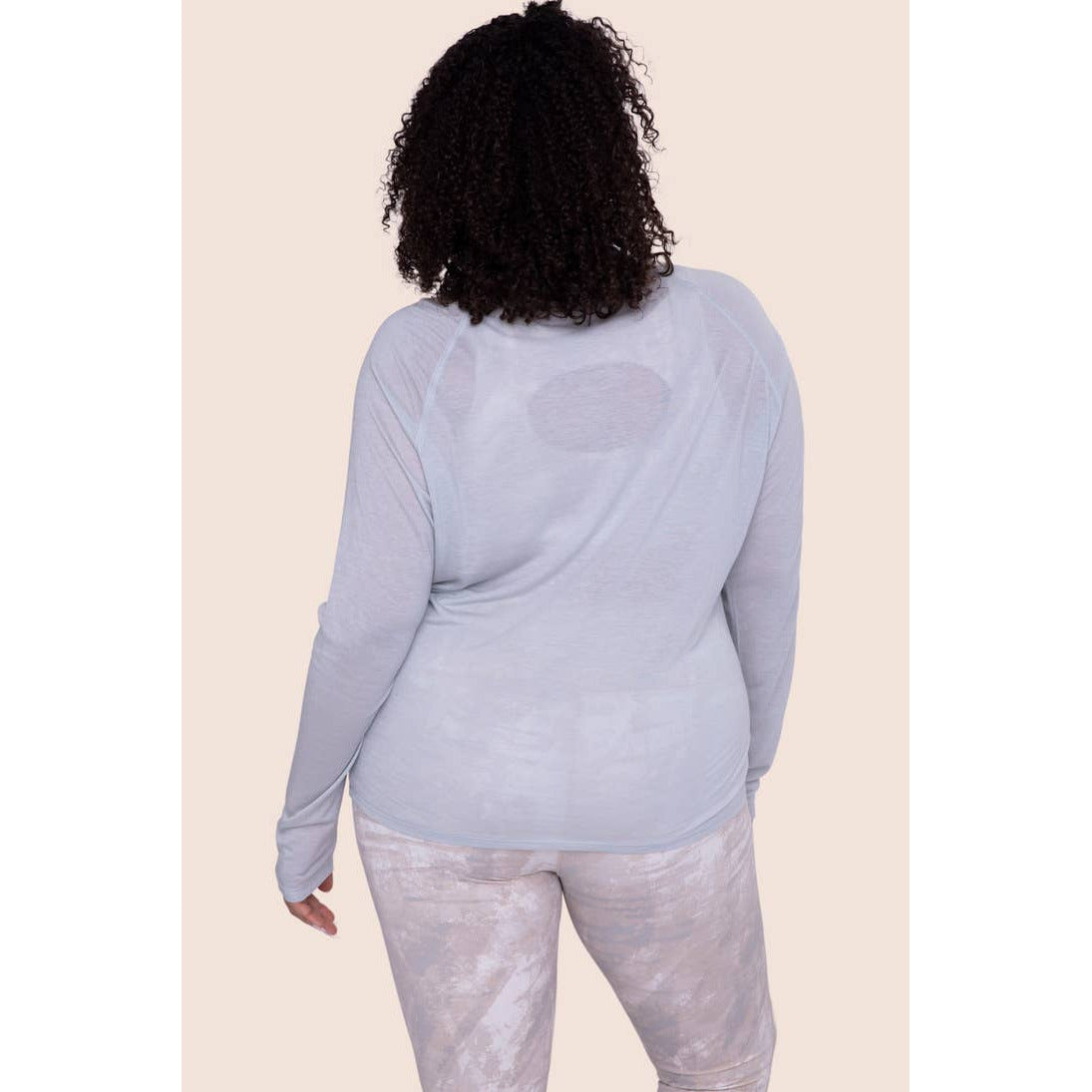 Curvy Tencel Semi Sheer Long Sleeve