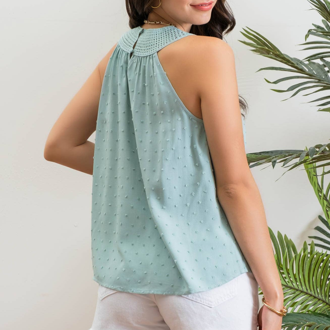 Clip Dot Halter Top