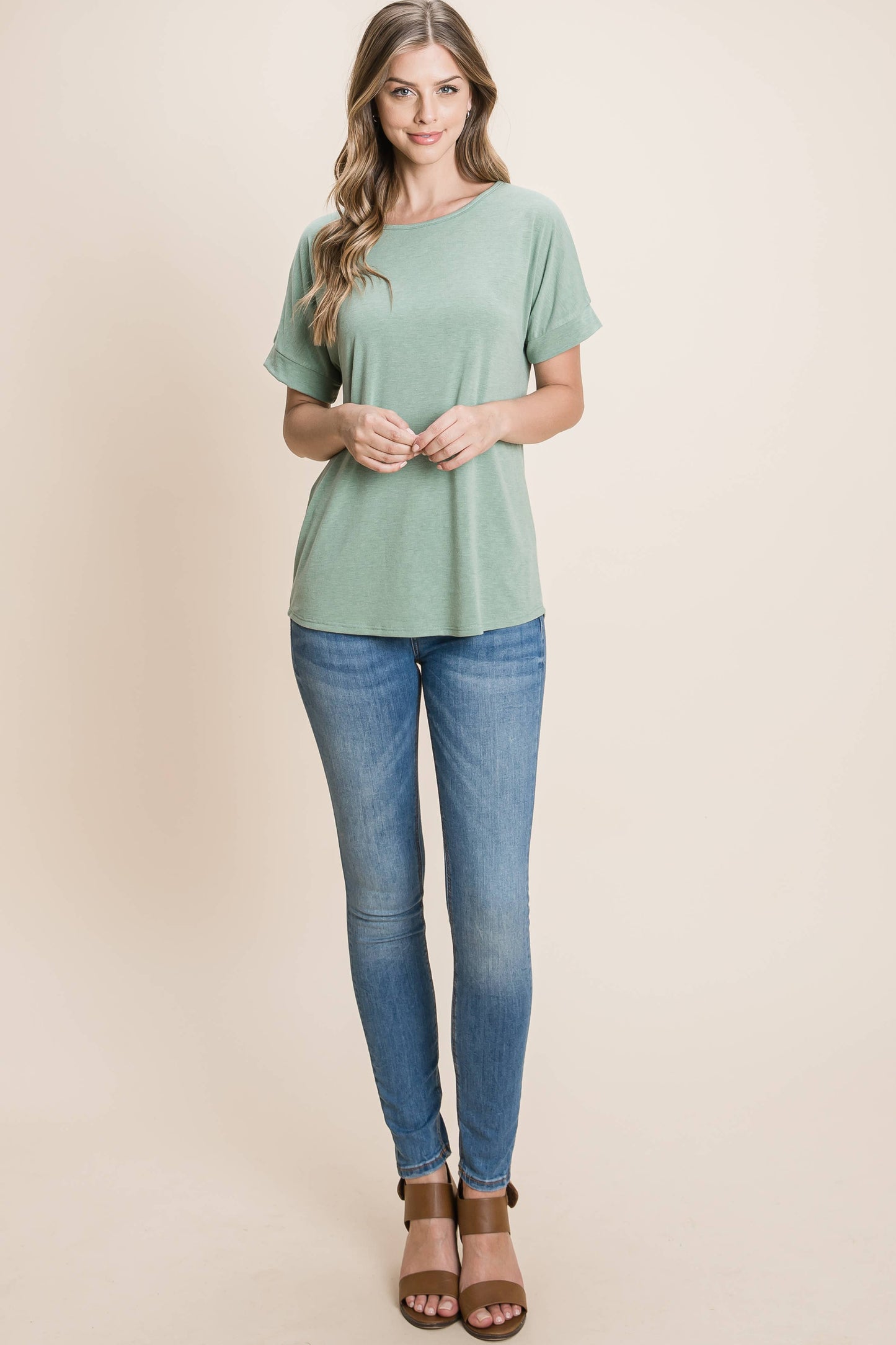 Casual Solid Short Sleeve T-shirt