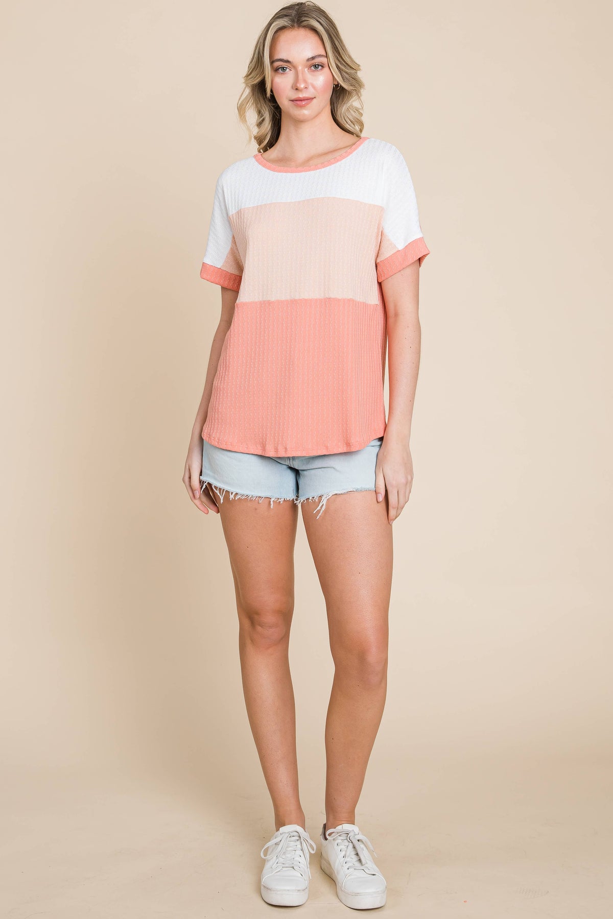 Color Block Short Sleeve Tee
