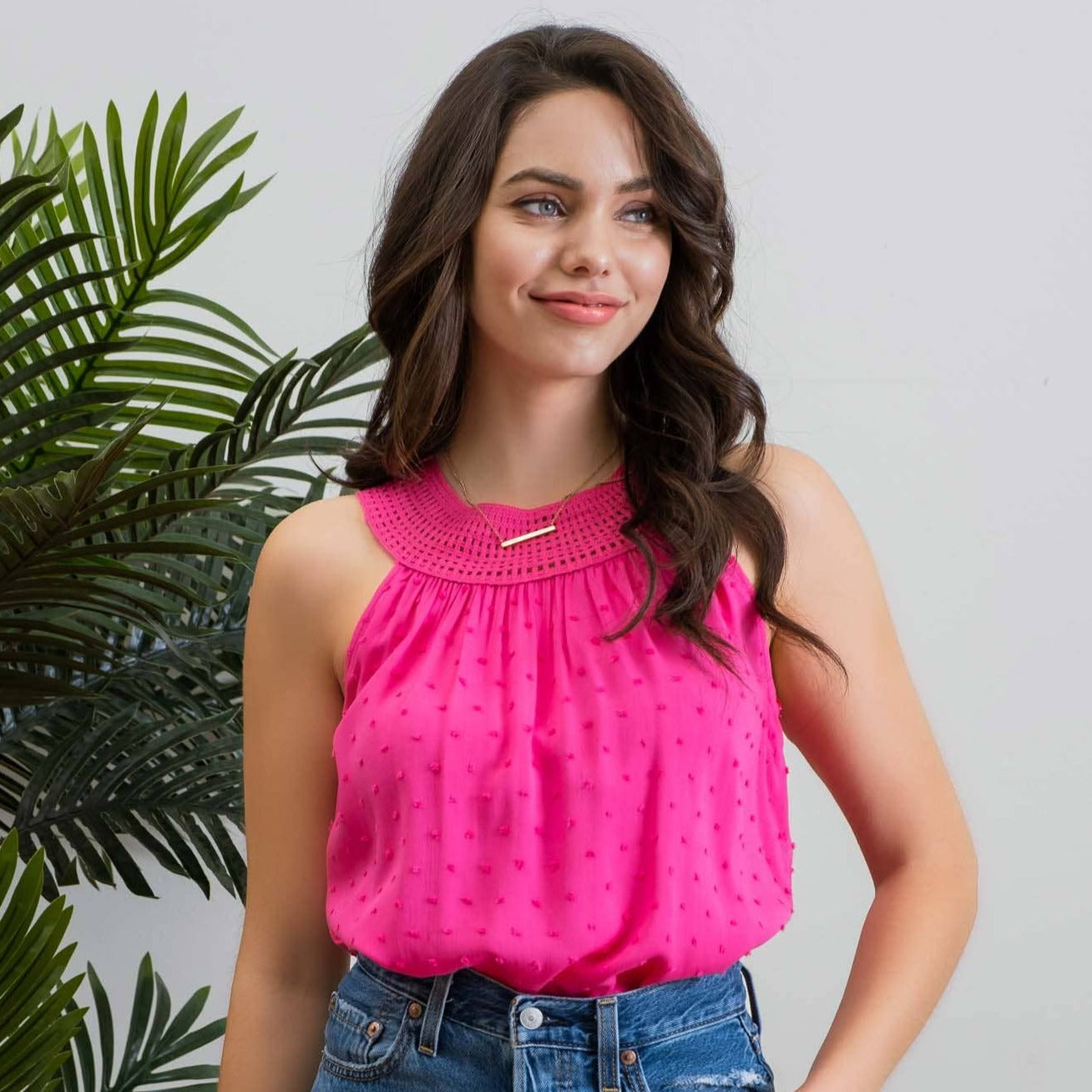 Clip Dot Halter Top