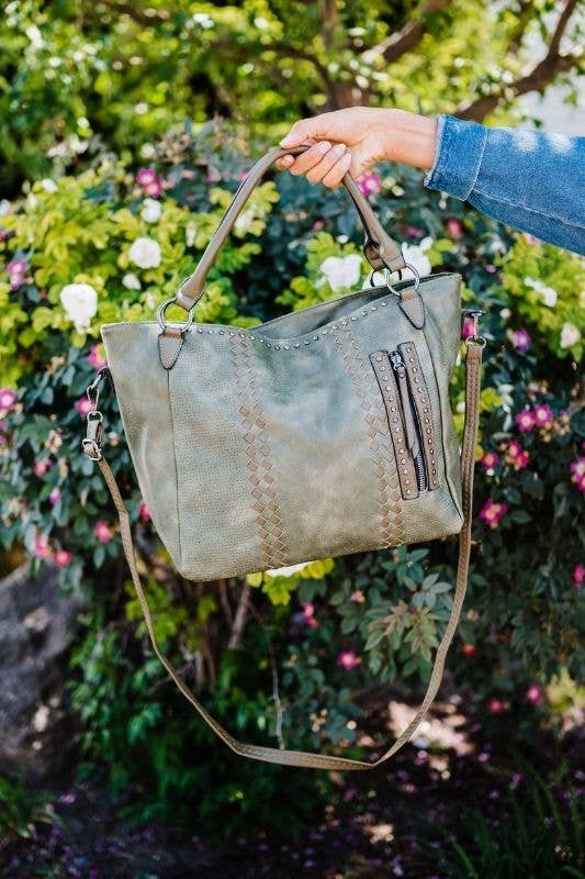 Ashlyn Oversized Tote: Grey