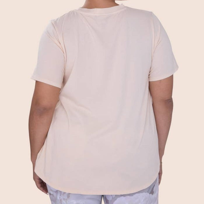 Curvy Pima Cotton Flow Top with Side Slits