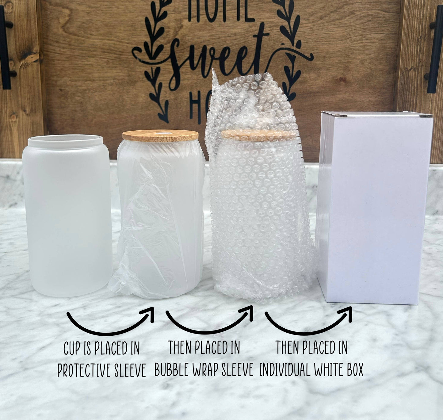 Grandma Floral Glass Tumbler