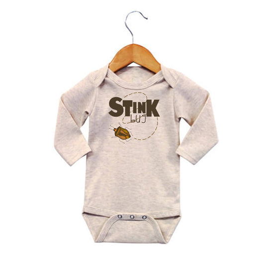 "Stink bug" baby body suit long sleeves
