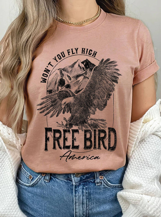 FREE BIRD GRAPHIC TSHIRT