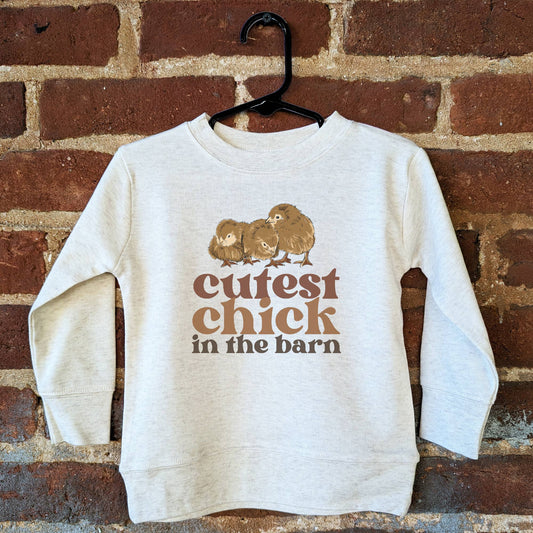 "Cutest Chick in the barn" Long sleeve shirt