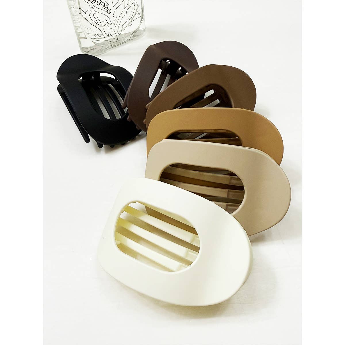 Matte Neutral Shades Flat Hair Claw Clips-DID NOT PUT ONLINE
