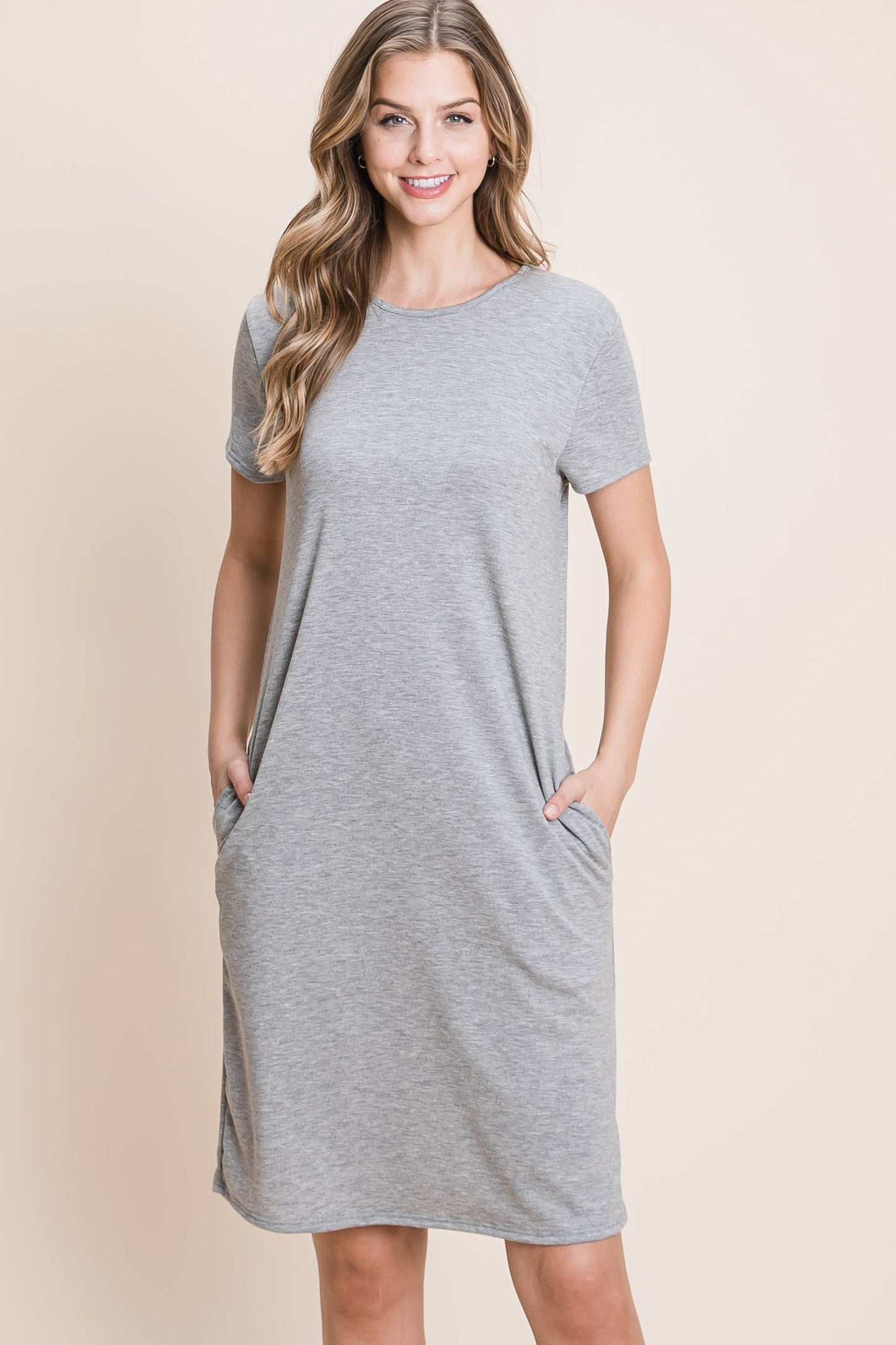 Relaxed Fit Basic Solid Dress