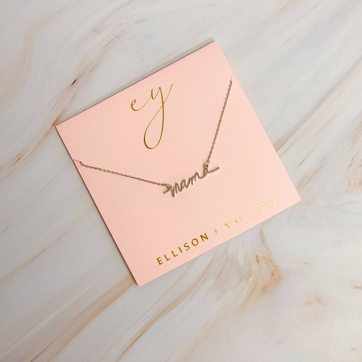 Mama Script Necklace