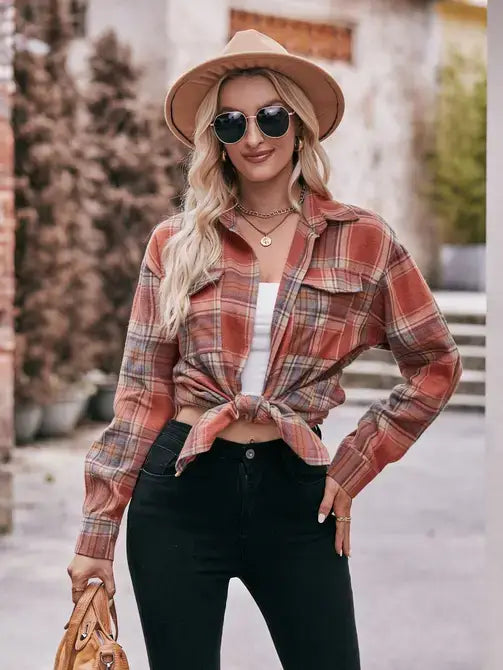 Casual Oversized Plaid Shirt