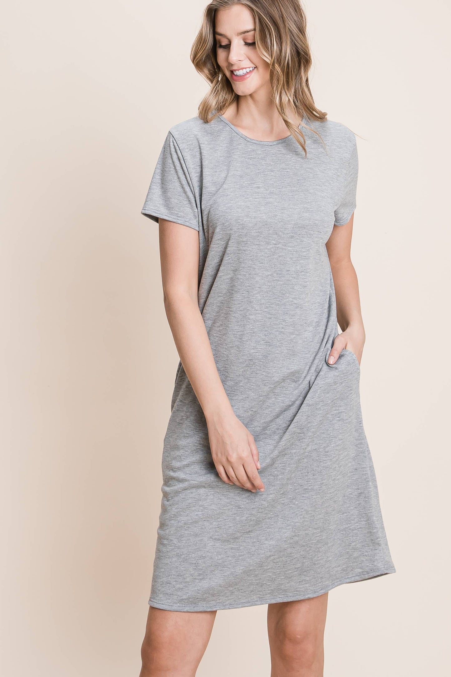 Relaxed Fit Basic Solid Dress