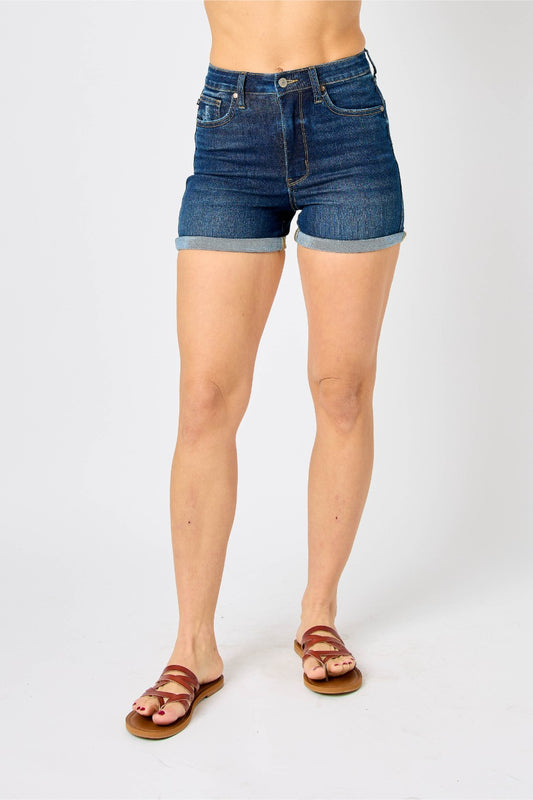 JUDY BLUE Tummy Control Cool Denim Shorts