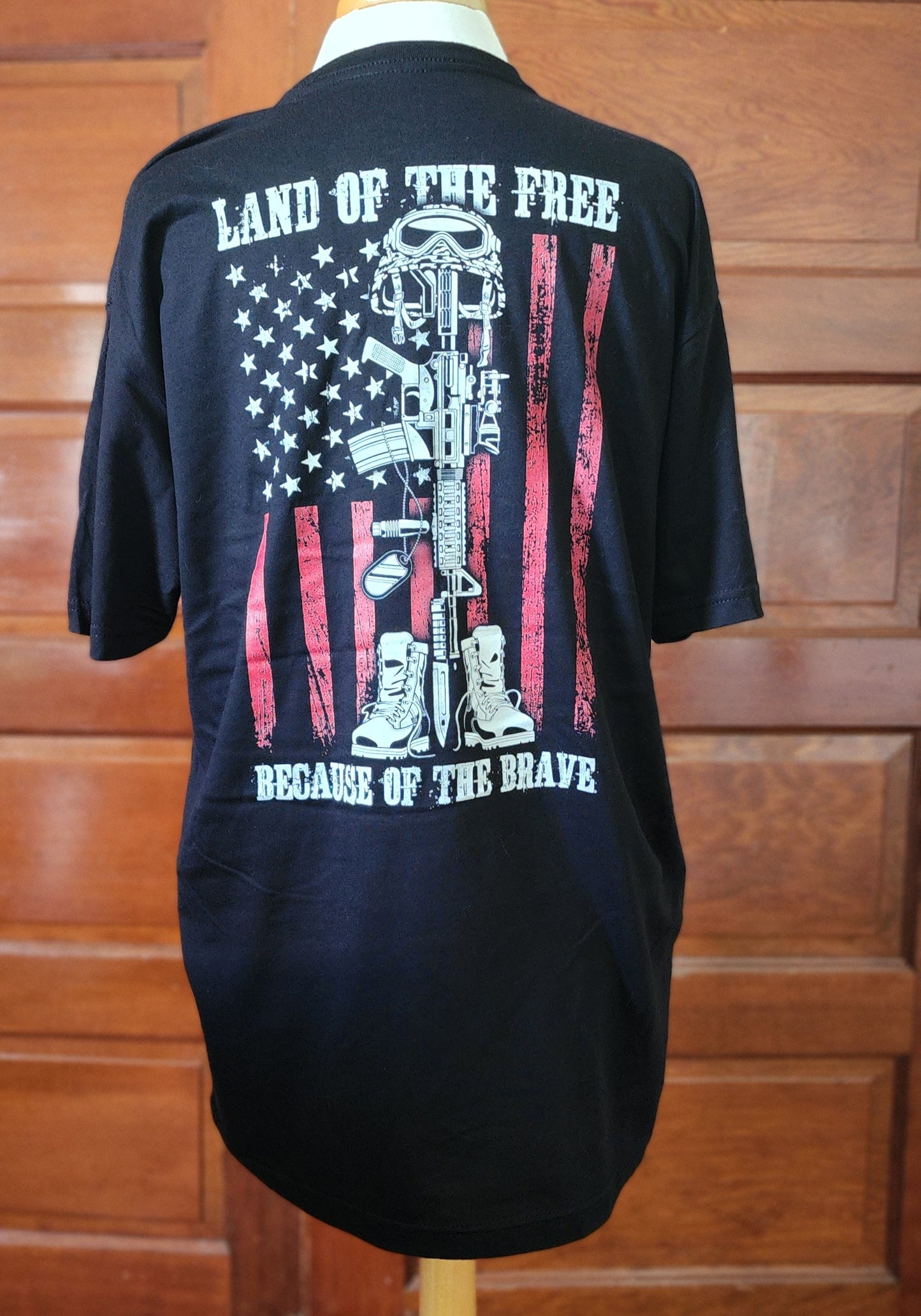 Land of the Free because of the Brave T-shirt