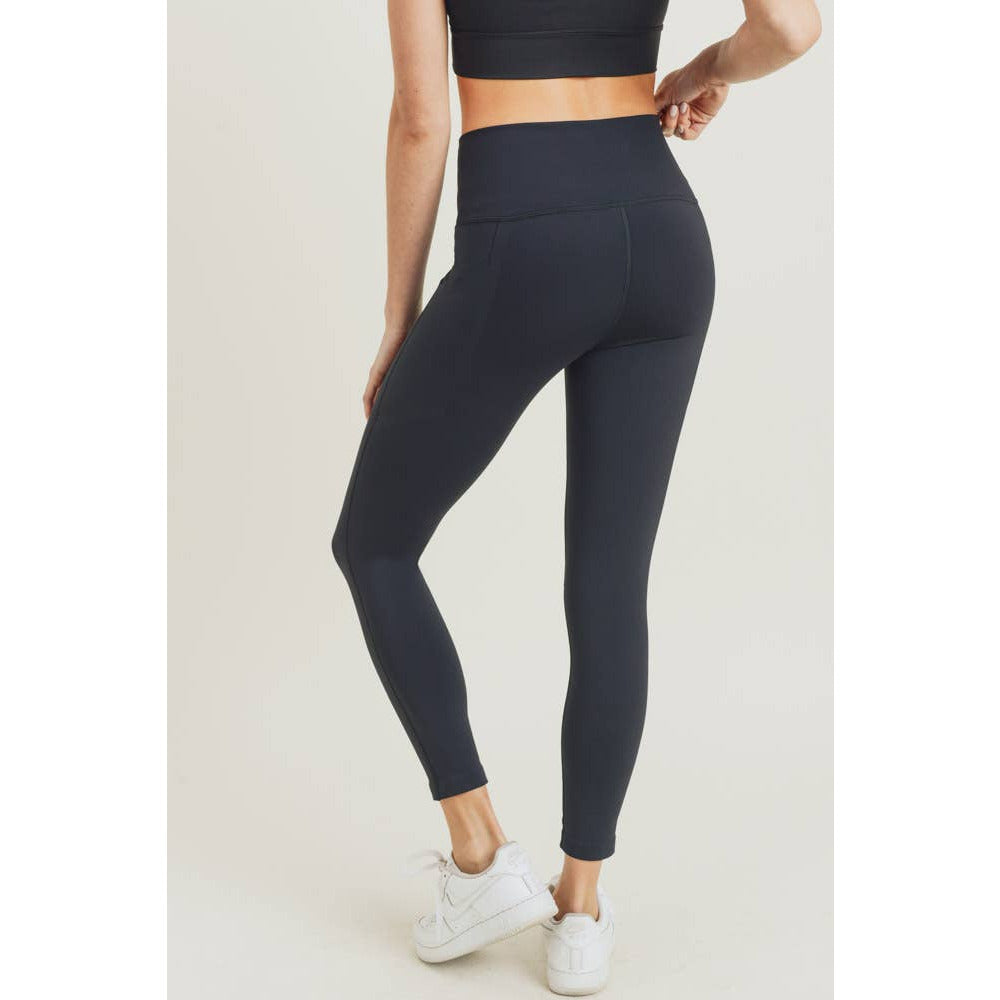 Laser-Cut and Bonded Essential Foldover Highwaist Leggings