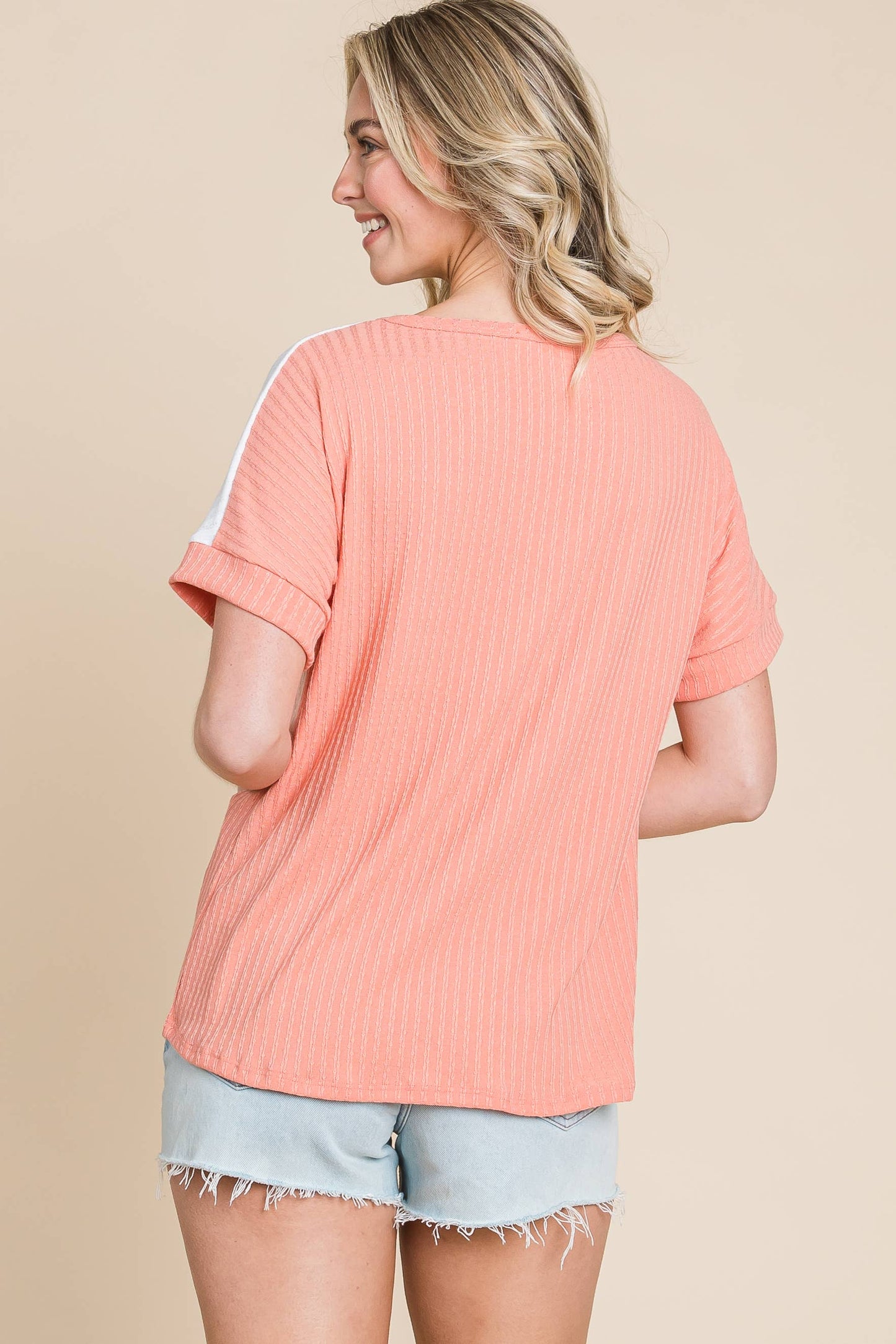 Color Block Short Sleeve Tee