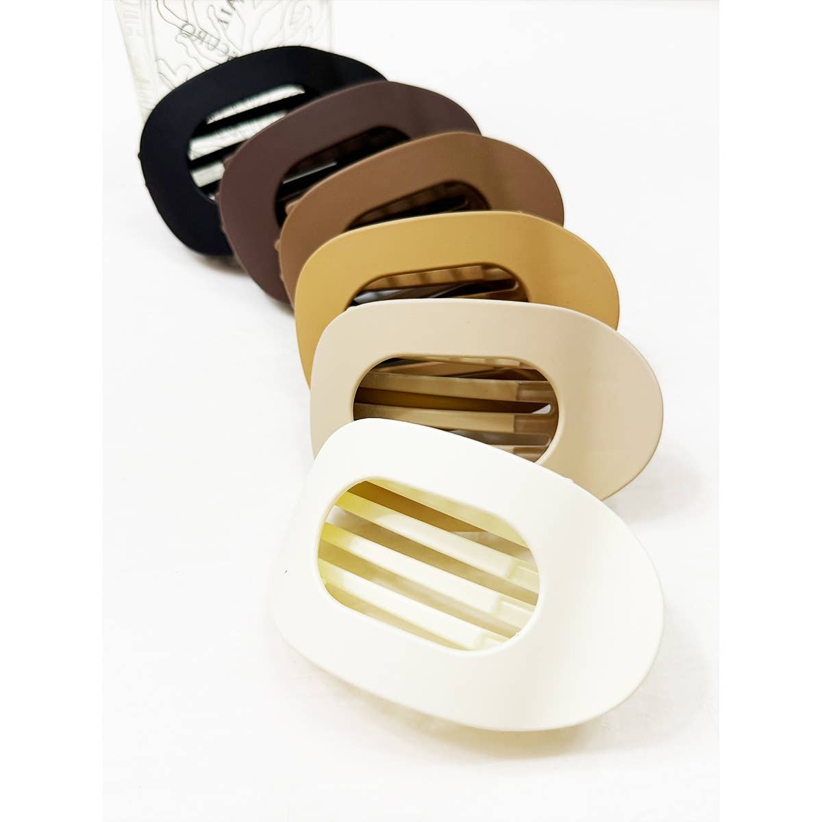 Matte Neutral Shades Flat Hair Claw Clips-DID NOT PUT ONLINE