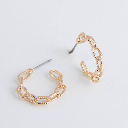Chain Link Hoop Earring