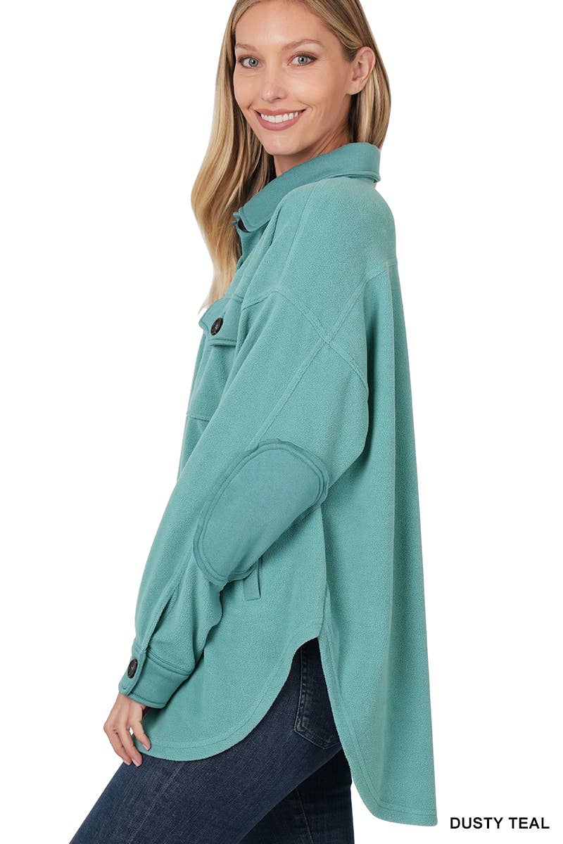 Oversized Basic Fleece Shacket