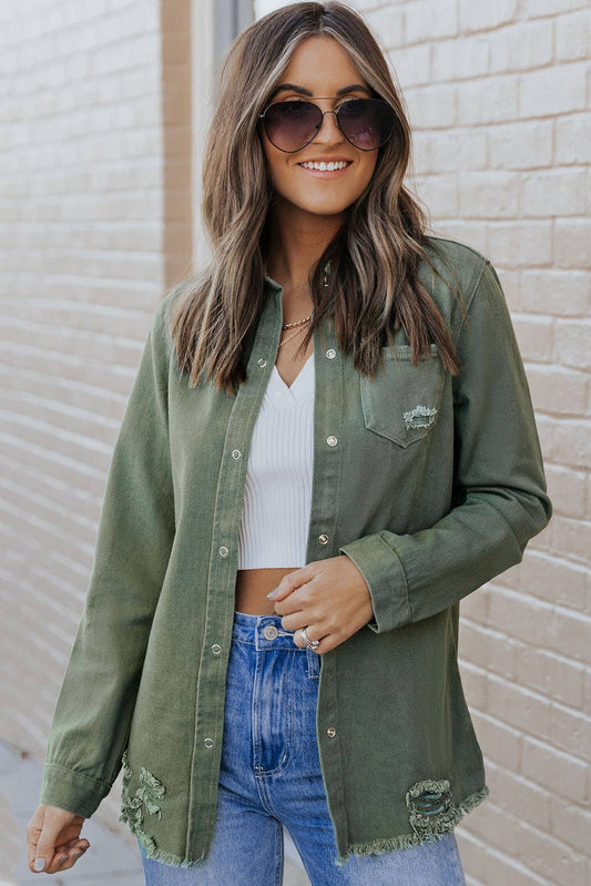 Ripped Denim Jacket