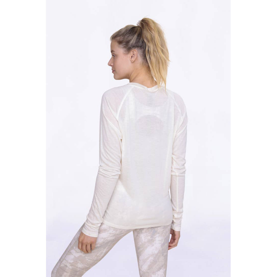 Tencel Semi Sheer Long Sleeve