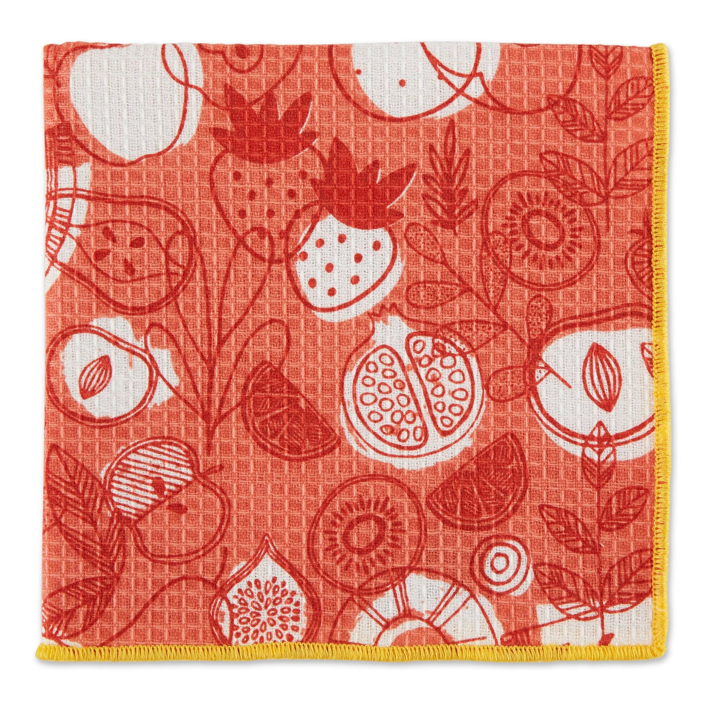 Market Printed Waffle Dishcloth Set Of 4