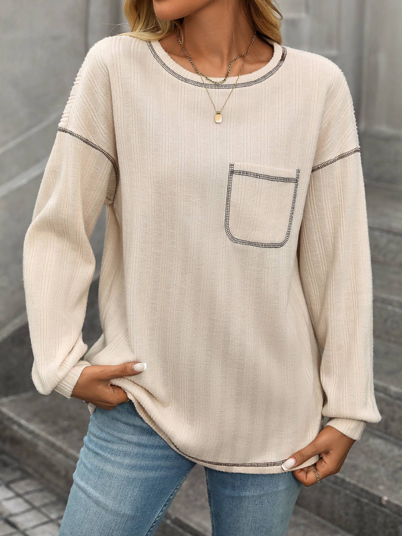 Long sleeve loose shirt