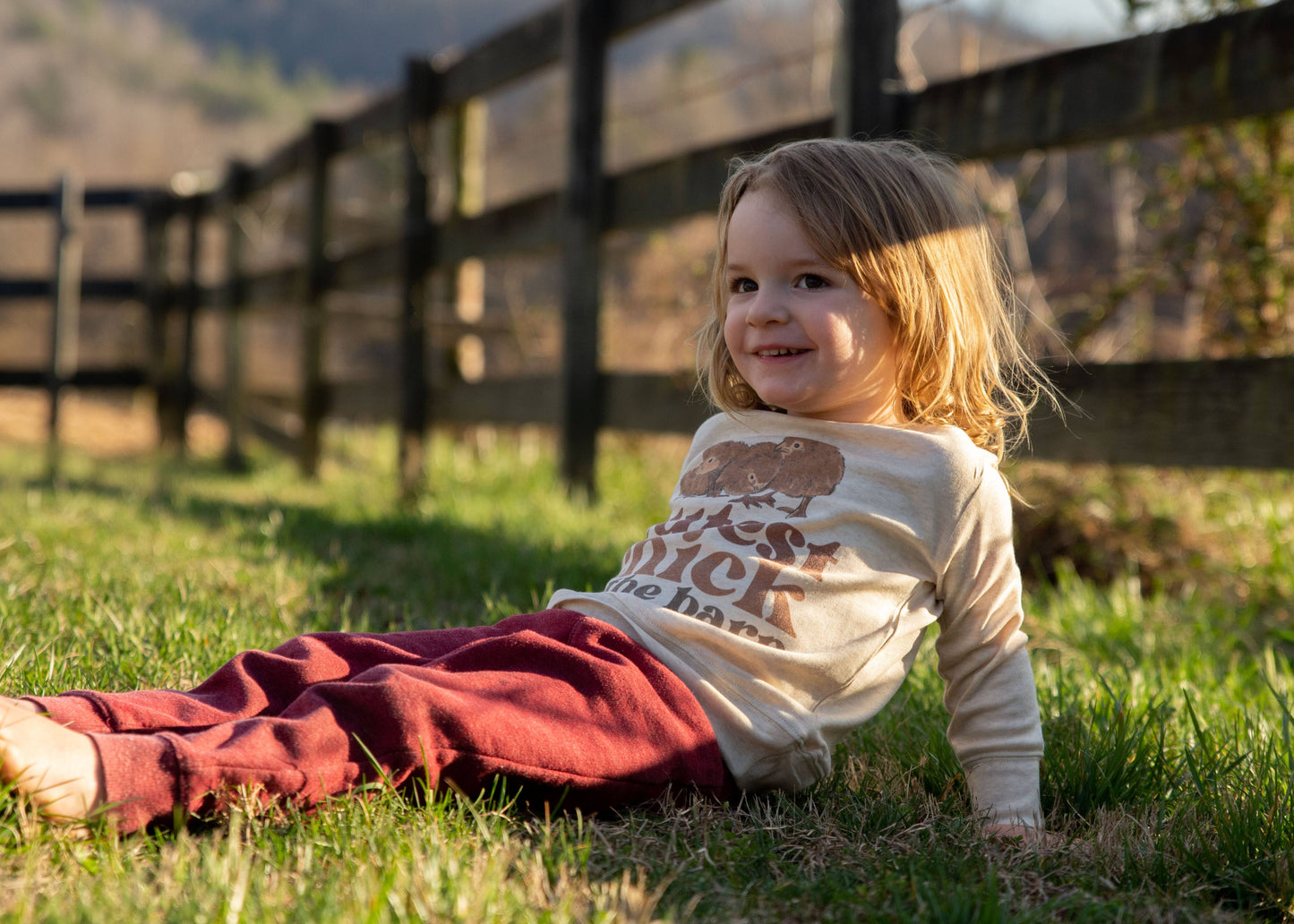 "Cutest Chick in the barn" Long sleeve shirt