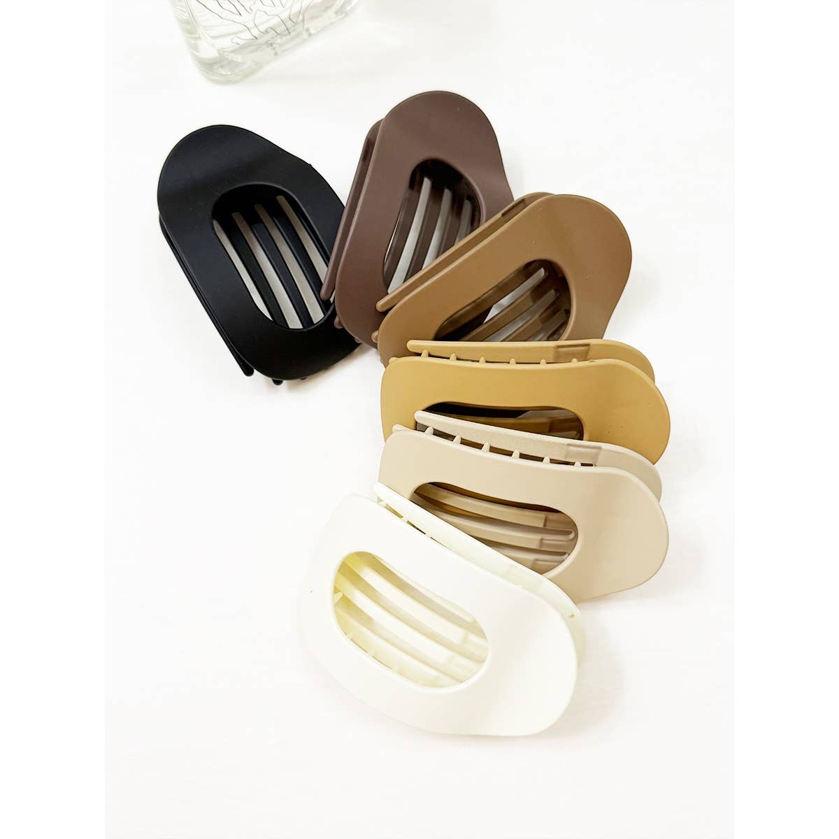 Matte Neutral Shades Flat Hair Claw Clips-DID NOT PUT ONLINE