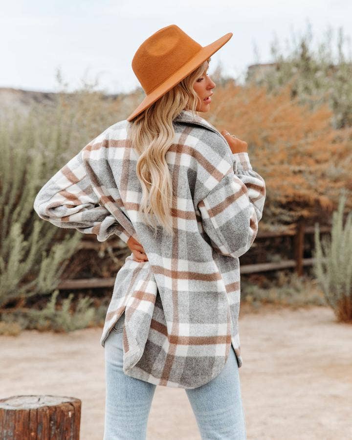 Flannel Button Down Shacket