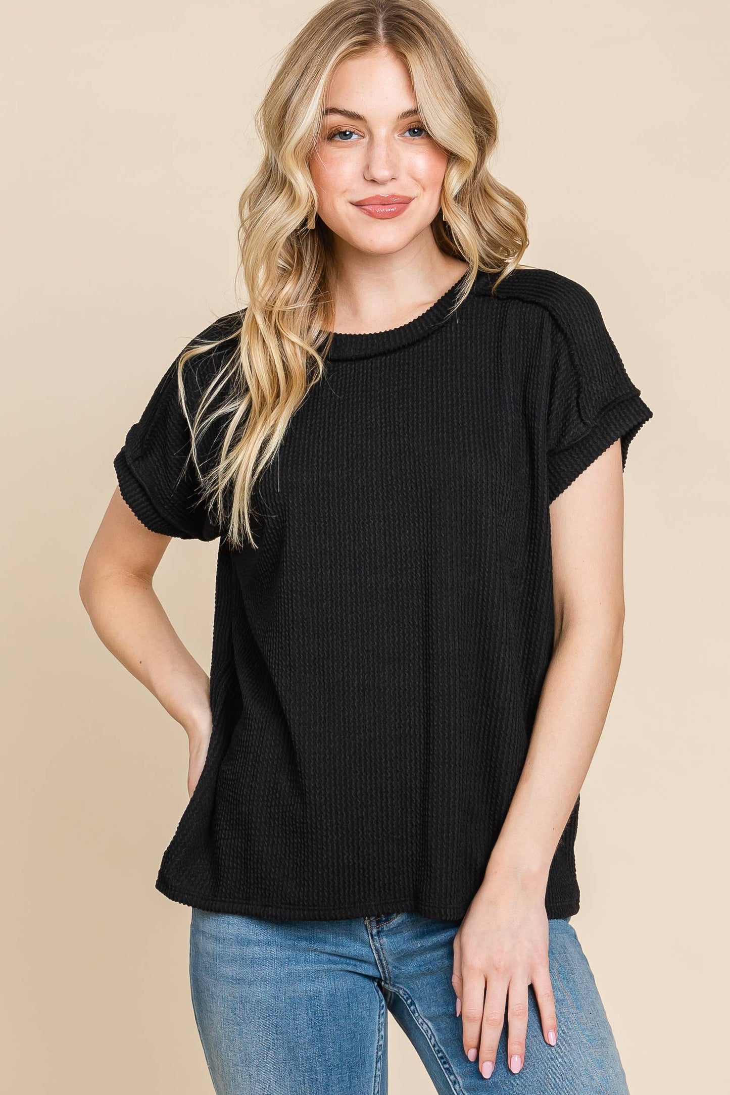 Rib knit top