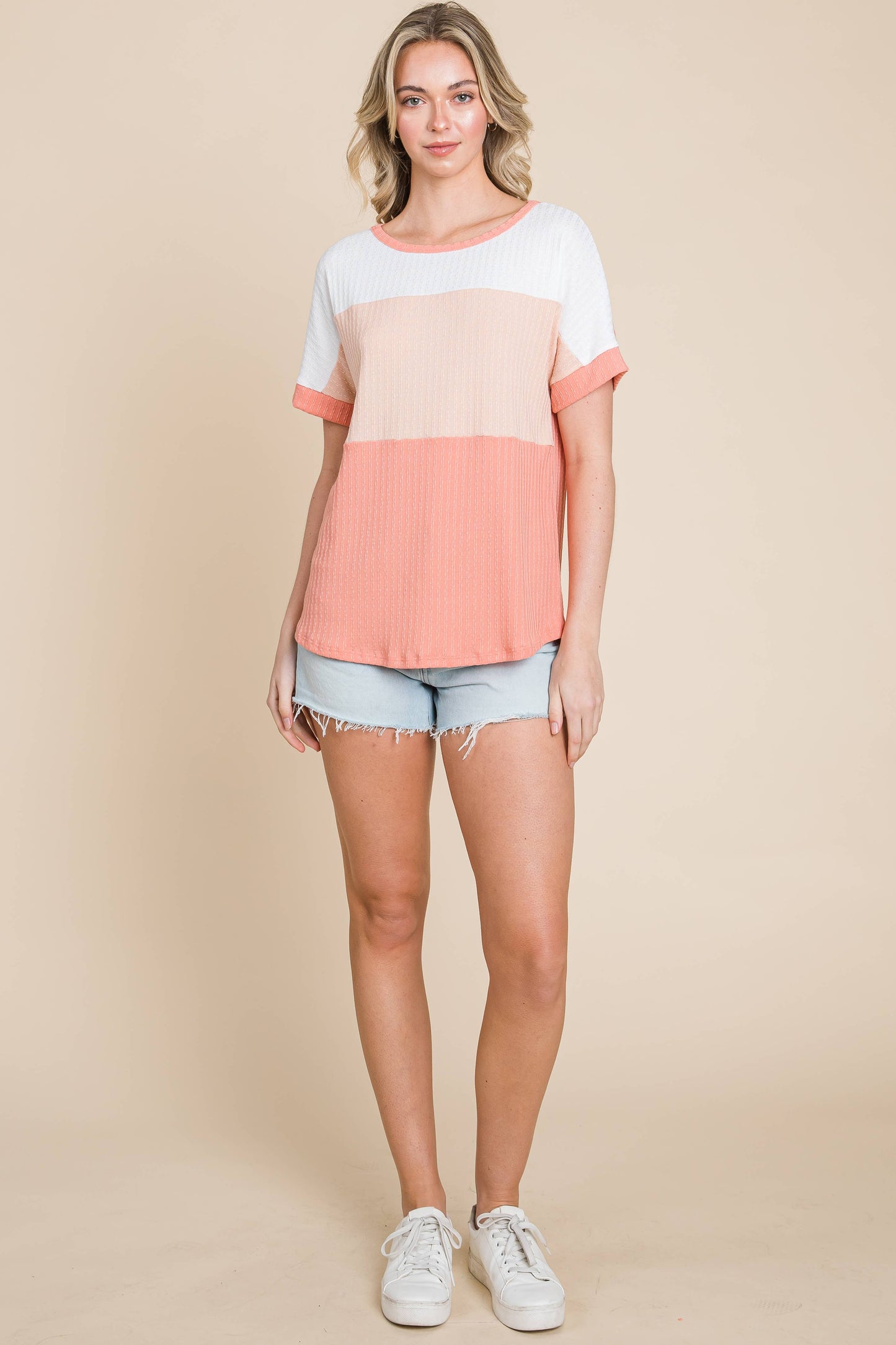 Color Block Short Sleeve Tee