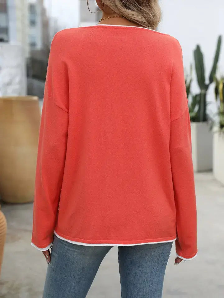 Crew Neck Long Sleeve Sweater