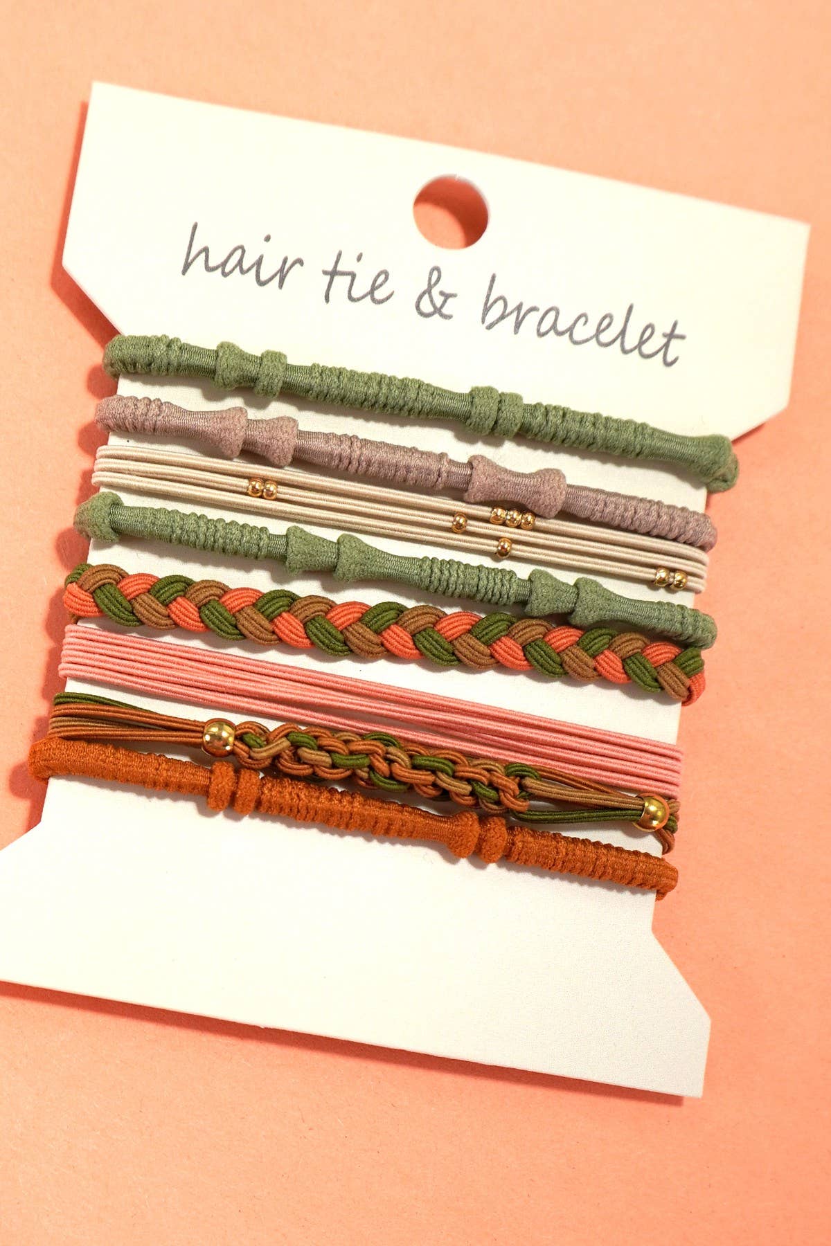 Boho Multi-Style Hair Tie Bracelet Set