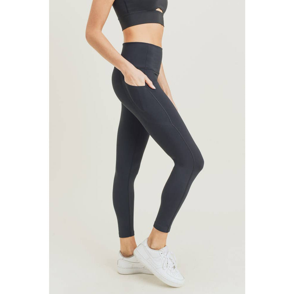 Laser-Cut and Bonded Essential Foldover Highwaist Leggings