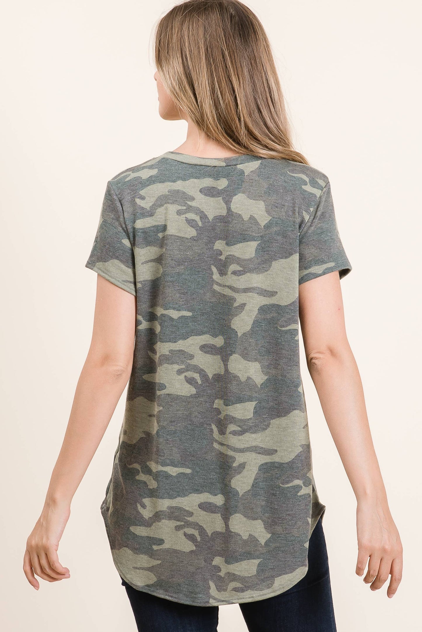 Camo Print Short Sleeve T-shirt