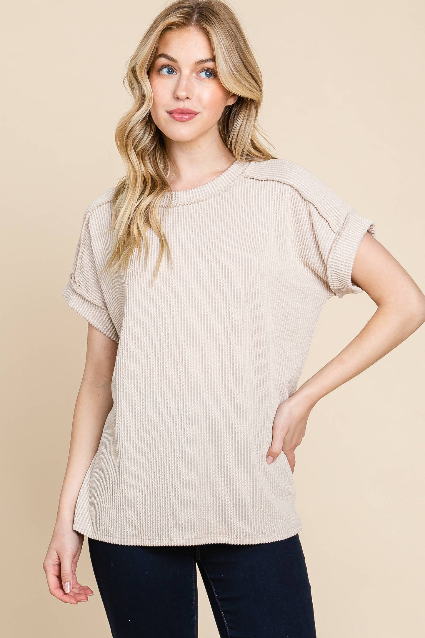 Rib knit top