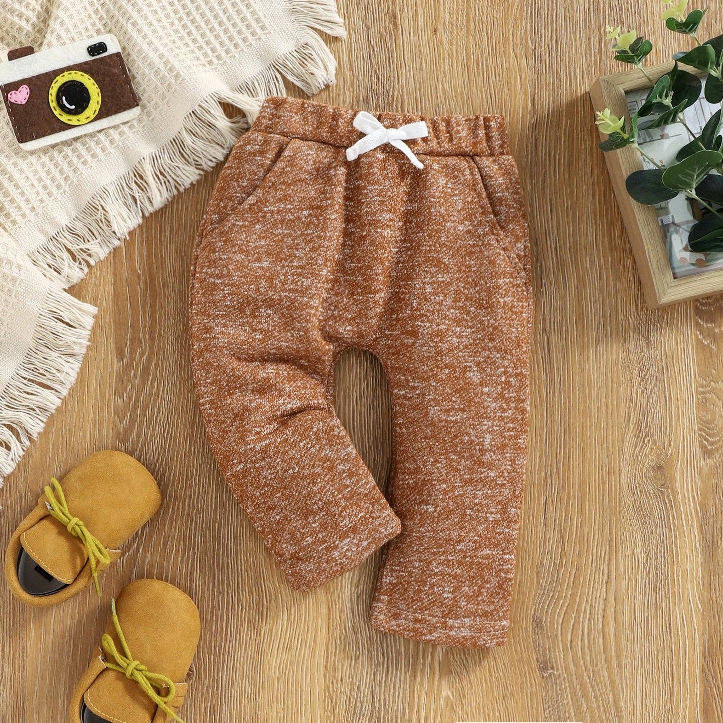 Baby BoyGirl Elasticized Waist Heathered Pants