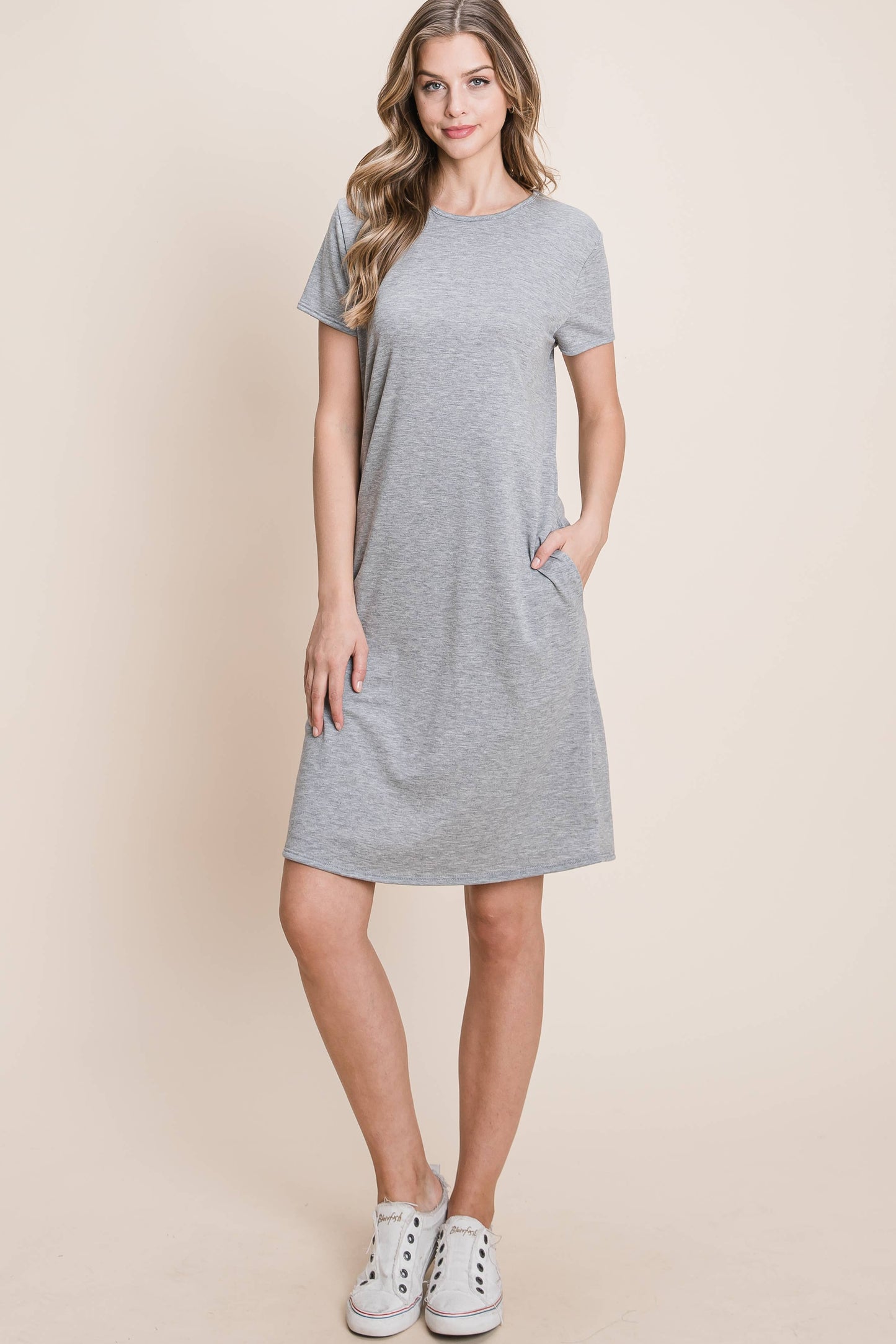 Relaxed Fit Basic Solid Dress