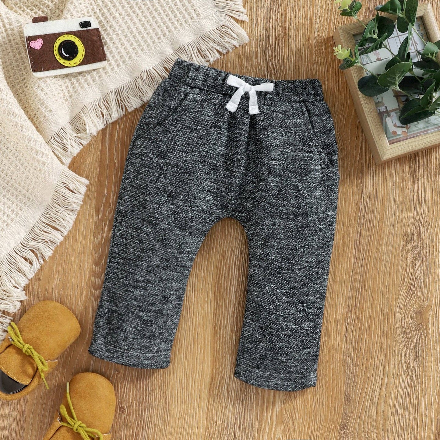 Baby BoyGirl Elasticized Waist Heathered Pants