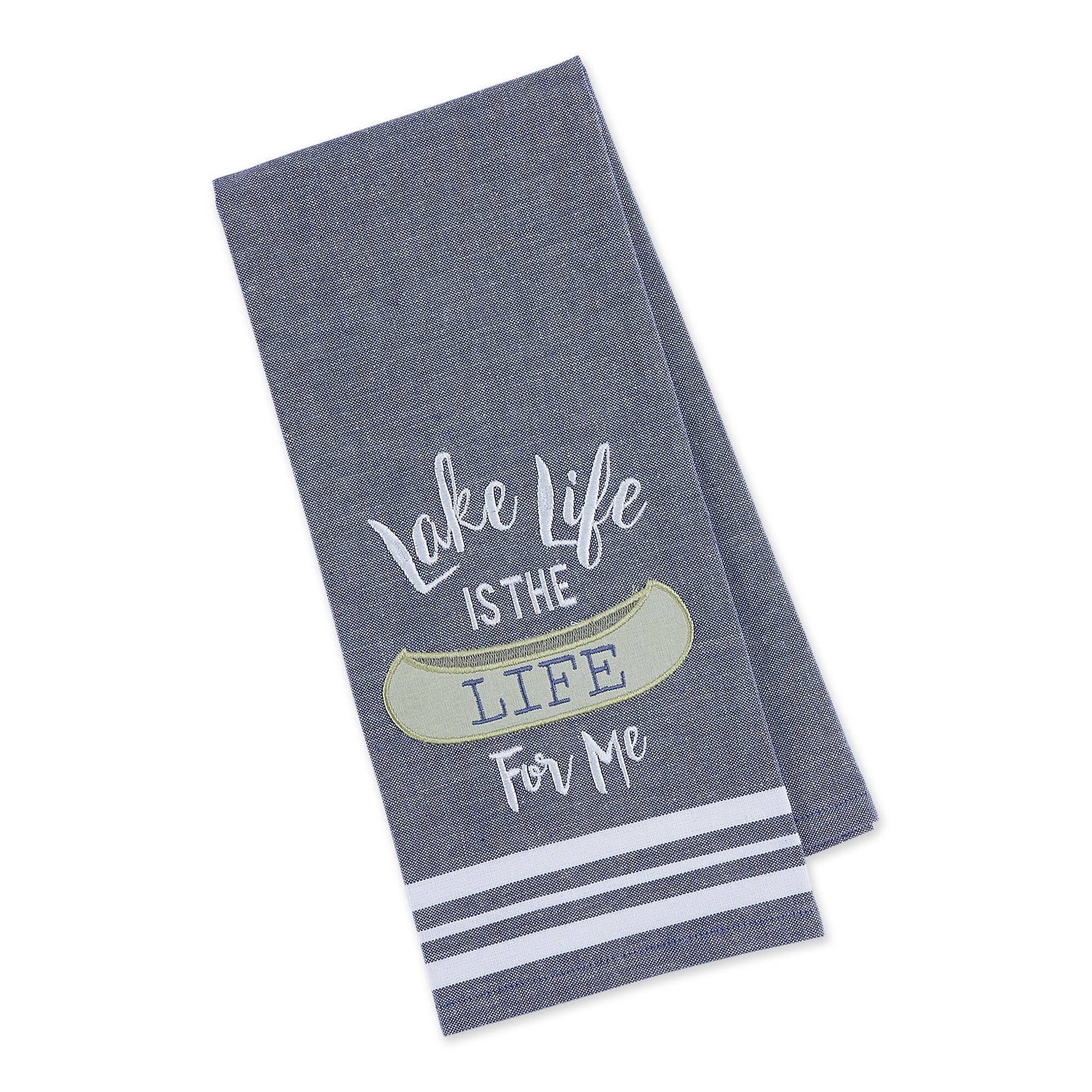 Lake Life Embellished Dishtowel